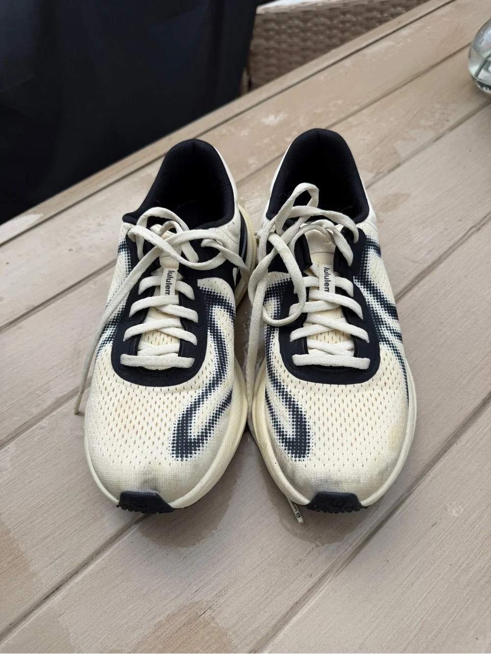 lululemon athletica Cream and Black Athletic Sneakers
